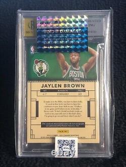 2016-17 Panini GS Rookie Jaylen Brown Jersey'24 Finals MVP BGS 7.5 Auto 10