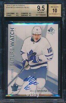 2016-17 Sp Authentic Mitch Marner Future Watch Auto Autograph /999 Bgs 9.5