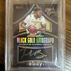2016-2017 PANINI Black Gold JAYLEN BROWN ROOKIE ON CARD AUTO #/25