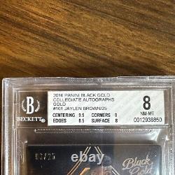 2016-2017 PANINI Black Gold JAYLEN BROWN ROOKIE ON CARD AUTO #/25