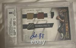 2016 Absolute Jared Goff Rookie Premiere Quad Patch AUTO 1/5! Bgs 8, Auto 10