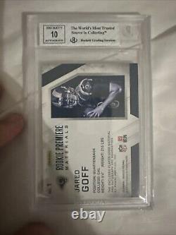 2016 Absolute Jared Goff Rookie Premiere Quad Patch AUTO 1/5! Bgs 8, Auto 10