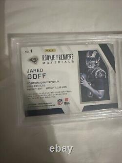 2016 Absolute Jared Goff Rookie Premiere Quad Patch AUTO 1/5! Bgs 8, Auto 10