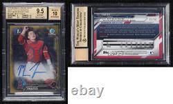 2016 Bowman Draft Chrome Pick Gold Wave Refractor /50 Matt Thaiss BGS 9.5 Auto