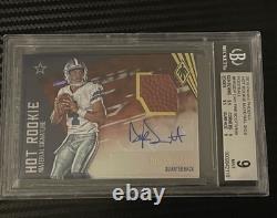 2016 Dak Prescott RPA /199 Rookies Auto RC Phoenix Player-used Cowboys BGS 9