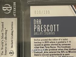 2016 Dak Prescott RPA /199 Rookies Auto RC Phoenix Player-used Cowboys BGS 9