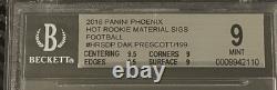 2016 Dak Prescott RPA /199 Rookies Auto RC Phoenix Player-used Cowboys BGS 9