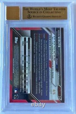 2016 Lucas Giolito Bowman Chrome Red Refractor Auto #/5 BGS 9.5/10 Autograph
