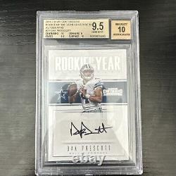 2016 Panini Contenders Dak Prescott #22 Rookie Of The Year Auto BGS 9.5 Auto 10