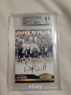 2016 Plates And Patches Dak Prescott RC Rookie Upper Echelon 1/1 Auto BGS 8.5