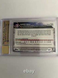 2016 Topps Chrome Rookie Autographs Refractor Aaron Nola BGS 10 Pristine 10 Auto