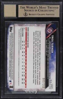 2016 Topps Chrome TREA TURNER Purple /250 Autograph Auto BGS 9.5 Gem Mint Rookie