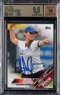 2016 Topps First Pitch #FP14 Hayley Atwell Signed BGS 9.5 BAS 10 Auto Witnessed