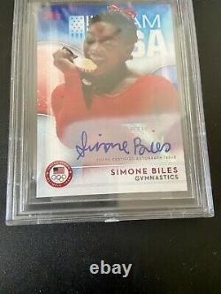 2016 Topps Simone Biles Olympics Rookie Auto Bgs 10 Autograph Rc Pop 1 Grail