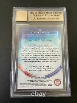 2016 Topps Simone Biles Olympics Rookie Auto Bgs 10 Autograph Rc Pop 1 Grail