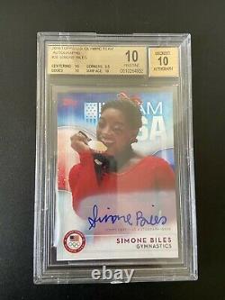 2016 Topps Simone Biles Olympics Rookie Auto Bgs 10 Autograph Rc Pop 1 Grail