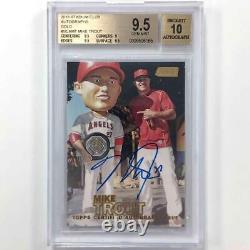 2016 Topps Stadium Club Mike Trout on-card autograph Gold /25 BGS 9.5 with 10 Auto