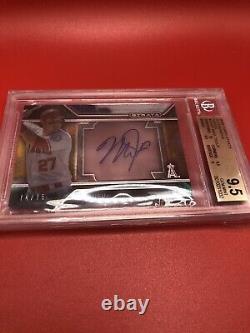2016 Topps Strata Mike Trout Green Autograph /75 #SAMT Auto BGS 9.5 Gem Mint