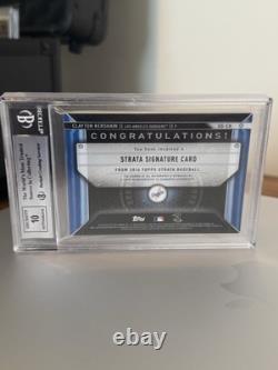 2016 Topps Strata Signatures Clayton Kershaw GOLD Parallel #25/25 BGS 9/10 Auto