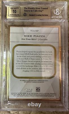 2016 Topps Transcendent Mike PIAZZA BLUE auto autograph 12/25 METS BGS 9.5