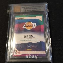2017-18 Court Kings Fresh Paint Autographs Kyle Kuzma RC Auto BGS 9