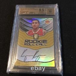 2017-18 Kyle Kuzma Totally Certified GOLD /10 Rookie Roll Call Auto BGS 9.5