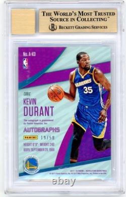 2017-18 Panini Revolution Kevin Durant Cubic Autographs /50 BGS 9.5 9 Auto