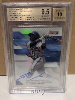 2017 Bowman Best REFRACTOR AUTO Ronald Acuna Jr. #B17-RA BGS 9.5/10