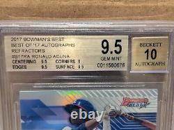 2017 Bowman Best REFRACTOR AUTO Ronald Acuna Jr. #B17-RA BGS 9.5/10