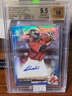 2017 Bowman Chrome BLUE REF. 1st AUTO JAZZ CHISHOLM #'d 085/150 BGS 9.5/10