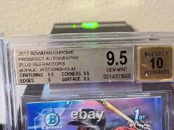 2017 Bowman Chrome BLUE REF. 1st AUTO JAZZ CHISHOLM #'d 085/150 BGS 9.5/10