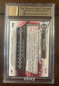 2017 Bowman Chrome Draft Brent Rooker Black 55/75 1st Bowman BGS 9.5 Auto 10