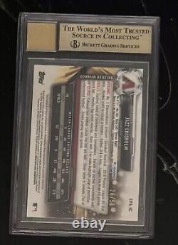 2017 Bowman Chrome Jazz Chisholm Gold Shimmer Refractor Auto #/50 BGS 9.5/10