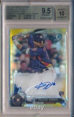 2017 Bowman Chrome Rookie Autograph Gold Yulieski Gurriel RC Auto /50 BGS 9.5