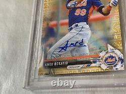2017 Bowman Topps Holiday Gold Amed Rosario 1/1 AUTO Rookie BGS 9.5 Autograph 10