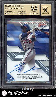 2017 Bowman's Best Best of 2017 Autographs #B17-RA Ronald Acuna Jr. Auto BGS 9.5