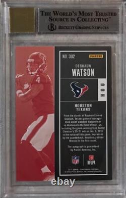 2017 Contenders Deshaun Watson Rookie Ticket Auto #302 BGS 9 Mint 10 Autograph