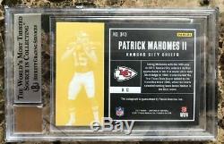 2017 Contenders Patrick Mahomes Cracked Ice Rookie RC Auto /25 BGS 9 Mint 10 AU