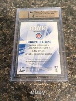 2017 Finest Autographs Orange Refractors #FAKB KRIS BRYANT 3/25 BGS 9.5/10 AUTO
