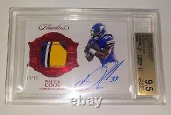 2017 Flawless DALVIN COOK RPA /15 Auto RC Rookie Gloves Patch POP 1/1 BGS 9.5 10