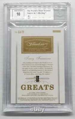 2017 Flawless Terry Francons Ruby Greats Auto Autograph #13/20 BGS 8.5