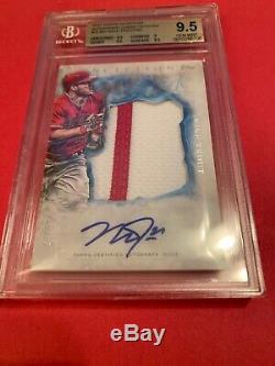 2017 Mike Trout Topps Inception Autograph Jumbo Patches Bgs 9.5/10 Auto 19/50