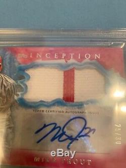 2017 Mike Trout Topps Inception Autograph Patch Rare Bgs 9.5/10 Auto 25/30 Wow
