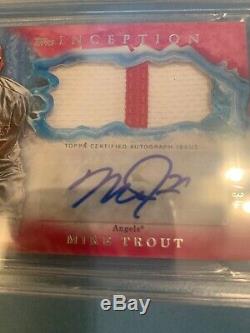 2017 Mike Trout Topps Inception Autograph Patch Rare Bgs 9.5/10 Auto 25/30 Wow