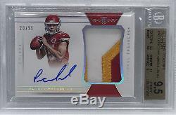 2017 National Treasures PATRICK MAHOMES ROOKIE PATCH AUTO SILVER #20/25 BGS 9.5