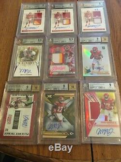 2017 Optic Patrick Mahomes Rated Rookie Auto Blue /75 BGS 9 Mint Chiefs RARE RC
