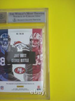2017 Panini Contenders Dual autos Kittle/Butt BGS 8.5 NM-MT