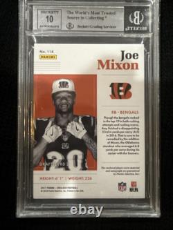 2017 Panini Encased #114 Joe Mixon Rookie Cap Patch Auto /75 BGS 9 / Auto 10