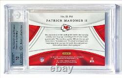 2017 Panini Immaculate PATRICK MAHOMES #9/10 Gold Rookie Patch Auto BGS 8.5/10