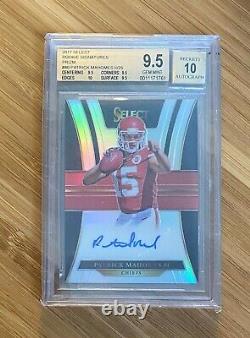 2017 Panini SELECT #11/25 Patrick Mahomes Rookie Signatures BGS 9.5 Auto 10 RC